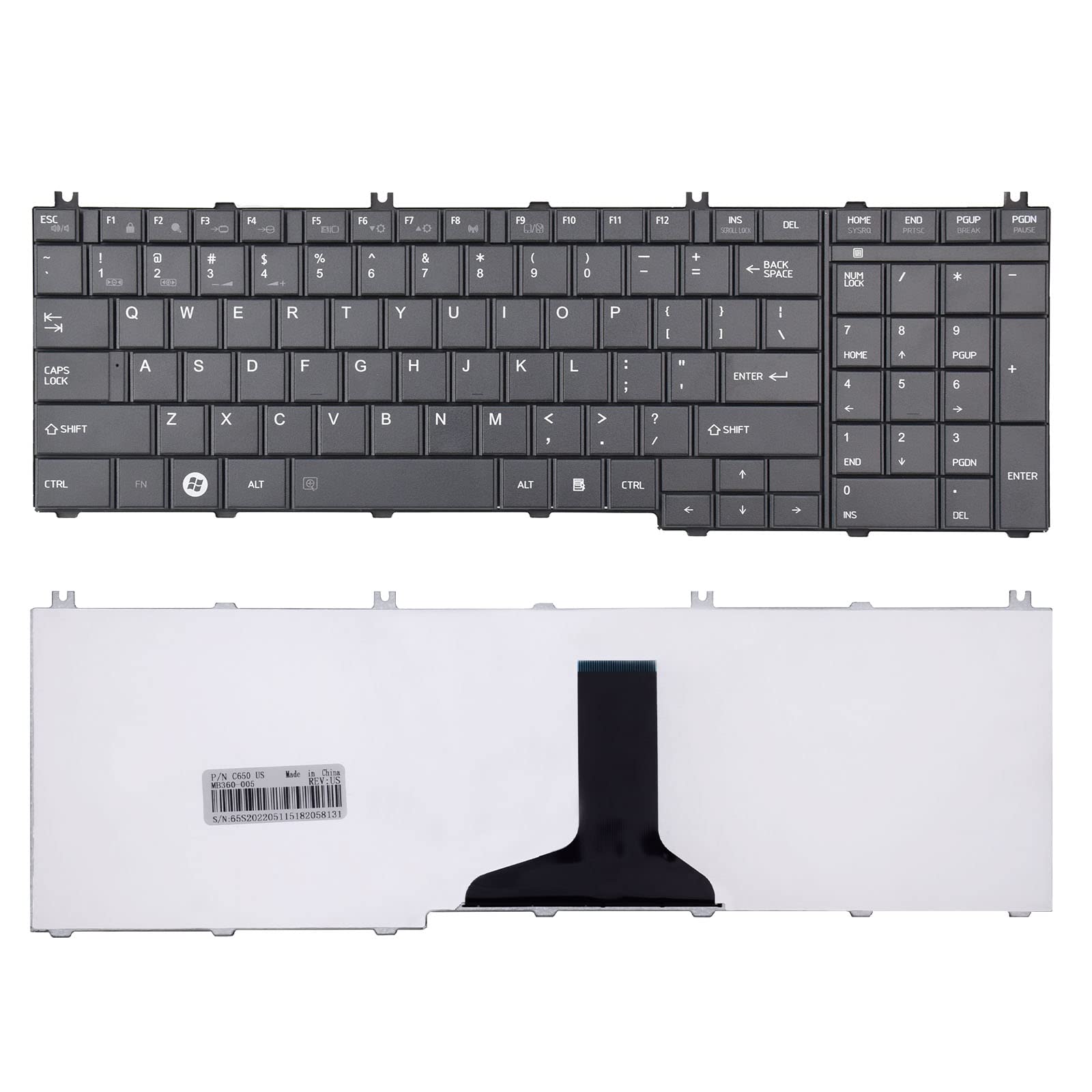 Genuine Keyboard for Toshiba Satellite S655 Laptop
