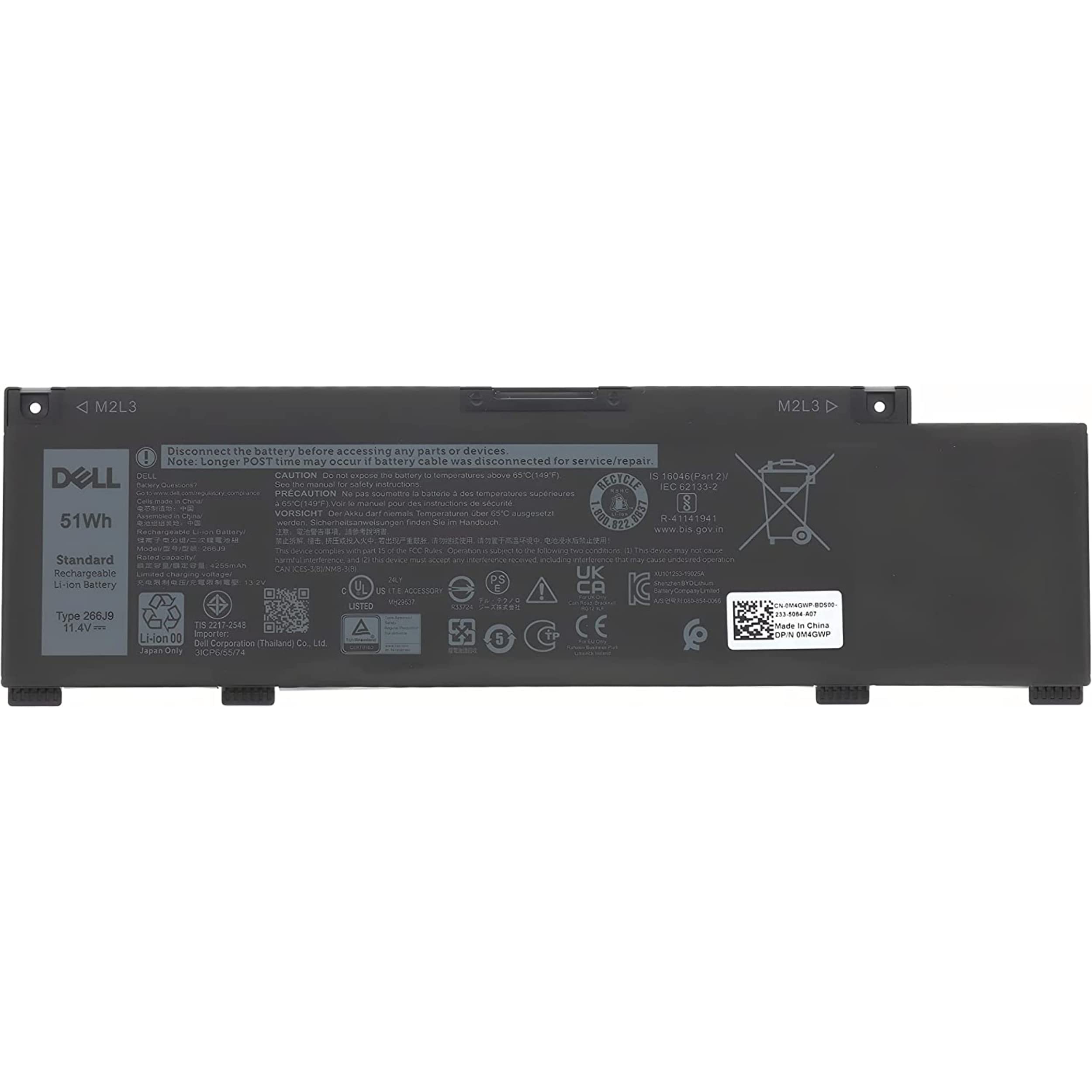 Replacement Laptop Battery for Dell G3 15 3500 – High-Quality Rechargeable Battery