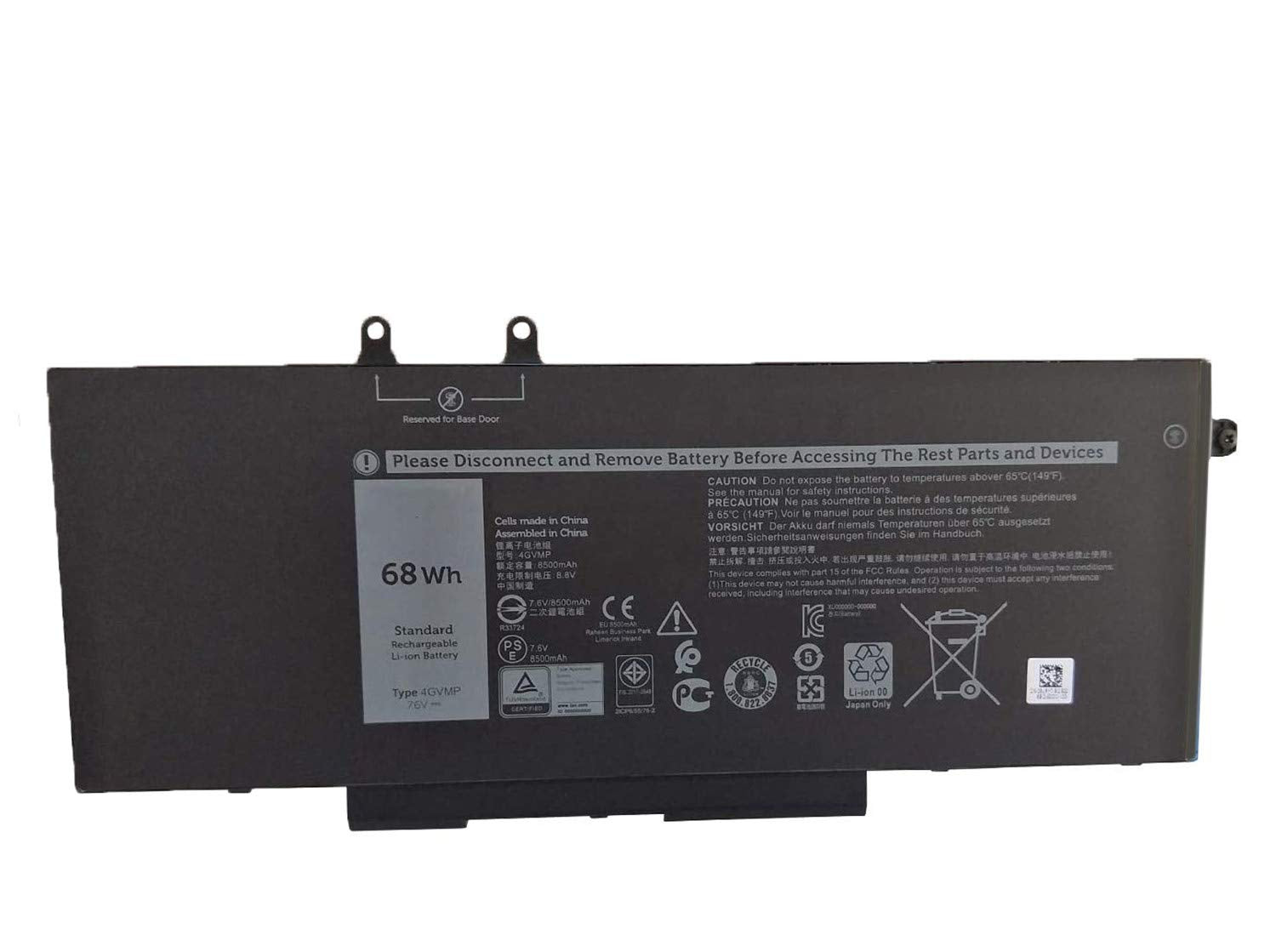 Replacement Laptop Battery for Dell Latitude 5500 – High-Quality Rechargeable Battery