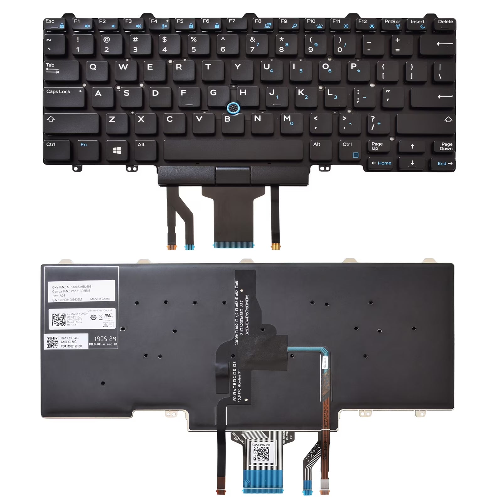 Replacement Laptop Keyboard for Dell Latitude 5480 – High-Quality Replacement Keyboard
